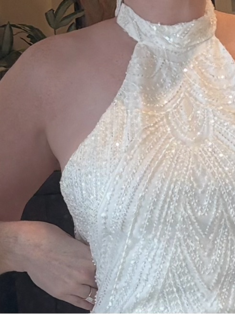 Halter Neck Anne Barge Just One Look Midi Dress in Ivory - Picture 4 of 5